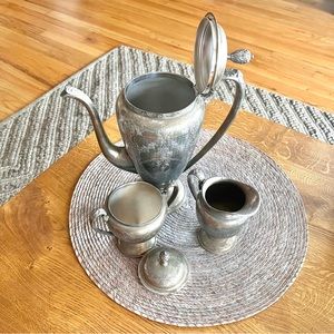 SHOP CLOSING FINAL DROP Vintage Wilcox tea server set